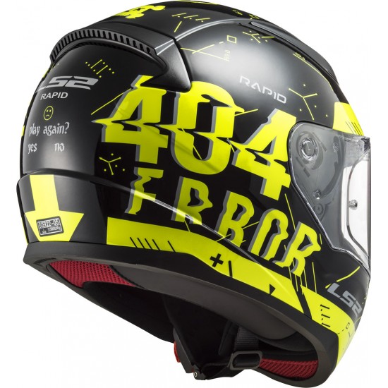 Casco integral LS2 Helmets FF353 RAPID Player HV Yellow Black - Micasco.es - Tu tienda de cascos de moto