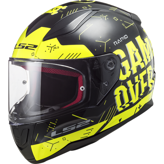 Casco integral LS2 Helmets FF353 RAPID Player HV Yellow Black - Micasco.es - Tu tienda de cascos de moto