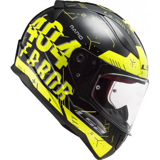 Casco integral LS2 Helmets FF353 RAPID Player HV Yellow Black - Micasco.es - Tu tienda de cascos de moto