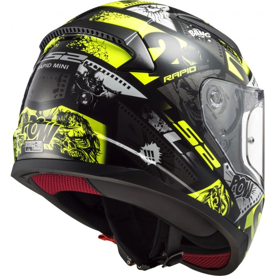Casco INFANTIL LS2 Helmets FF353J RAPID MINI Vignette Black HV Yellow - Micasco.es - Tu tienda de cascos de moto
