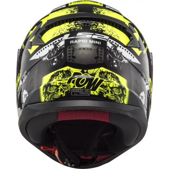 Casco INFANTIL LS2 Helmets FF353J RAPID MINI Vignette Black HV Yellow - Micasco.es - Tu tienda de cascos de moto