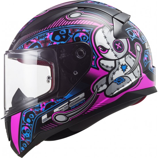 Casco INFANTIL LS2 Helmets FF353J RAPID MINI Voodoo Black Fluo Pink - Micasco.es - Tu tienda de cascos de moto