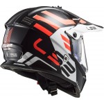 Casco offroad LS2 Helmets MX436 PIONEER EVO Adventurer Black White - Micasco.es - Tu tienda de cascos de moto
