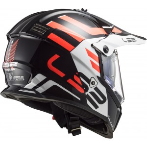 Casco offroad LS2 Helmets MX436 PIONEER EVO Adventurer Black White - Micasco.es - Tu tienda de cascos de moto