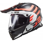Casco offroad LS2 Helmets MX436 PIONEER EVO Adventurer Black White - Micasco.es - Tu tienda de cascos de moto