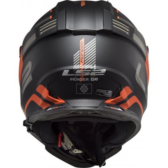 Casco offroad LS2 Helmets MX436 PIONEER EVO Adventurer Matt Black Orange - Micasco.es - Tu tienda de cascos de moto