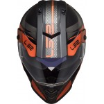 Casco offroad LS2 Helmets MX436 PIONEER EVO Adventurer Matt Black Orange - Micasco.es - Tu tienda de cascos de moto
