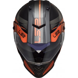 Casco offroad LS2 Helmets MX436 PIONEER EVO Adventurer Matt Black Orange - Micasco.es - Tu tienda de cascos de moto