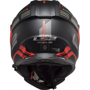 Casco offroad LS2 Helmets MX436 PIONEER EVO Adventurer Matt Black Red - Micasco.es - Tu tienda de cascos de moto