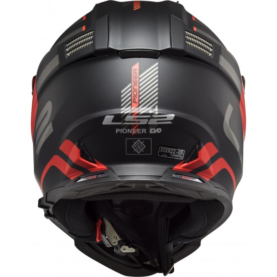 Casco offroad LS2 Helmets MX436 PIONEER EVO Adventurer Matt Black Red - Micasco.es - Tu tienda de cascos de moto