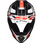 Casco cross/enduro LS2 Helmets MX437 FAST EVO Strike Black White Red - Micasco.es - Tu tienda de cascos de moto