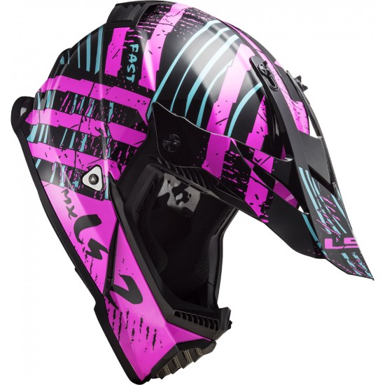 Casco cross/enduro LS2 Helmets MX437 FAST EVO Verve Black Fluo Pink - Micasco.es Casco cross/enduro LS2 Helmets MX437 FAST EVO Verve Black Fluo Pink - Micasco.es - Tu tienda de cascos de moto
