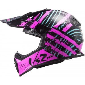 Casco cross/enduro LS2 Helmets MX437 FAST EVO Verve Black Fluo Pink - Micasco.es - Tu tienda de cascos de moto