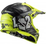 Casco infantil LS2 MX437J Fast EVO Mini Crusher Black HV Yellow - Micasco.es - Tu tienda de cascos de moto