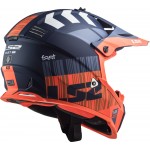 Casco infantil LS2 MX437J Fast EVO Mini Xcode Matt Fluo Orange Blue - Micasco.es - Tu tienda de cascos de moto