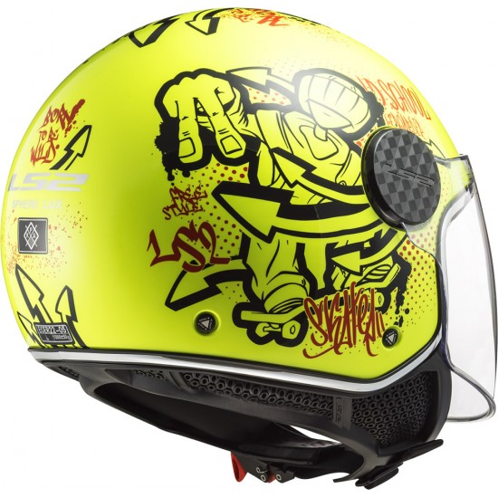 Casco jet LS2 Helmets OF558 SPHERE LUX Skater HV Yellow - Micasco.es - Tu tienda de cascos de moto