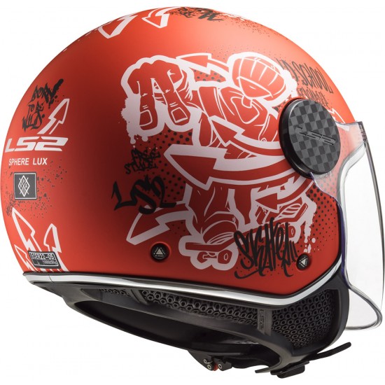 Casco jet LS2 Helmets OF558 SPHERE LUX Skater Red - Micasco.es - Tu tienda de cascos de moto