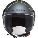 Casco jet LS2 Helmets OF558 SPHERE LUX Firm Matt Black Titanium - Micasco.es - Tu tienda de cascos de moto