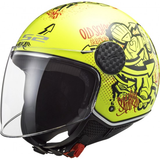 Casco jet LS2 Helmets OF558 SPHERE LUX Skater HV Yellow - Micasco.es - Tu tienda de cascos de moto