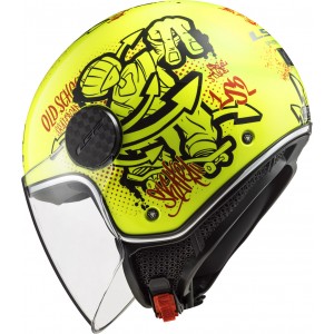 Casco jet LS2 Helmets OF558 SPHERE LUX Skater HV Yellow - Micasco.es - Tu tienda de cascos de moto