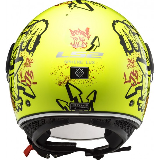 Casco jet LS2 Helmets OF558 SPHERE LUX Skater HV Yellow - Micasco.es - Tu tienda de cascos de moto