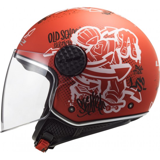 Casco jet LS2 Helmets OF558 SPHERE LUX Skater Red - Micasco.es - Tu tienda de cascos de moto