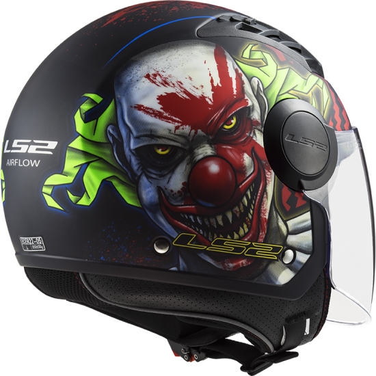 Casco jet LS2 Helmets OF562 AIRFLOW L Happy Dreams Matt Black Red - Micasco.es - Tu tienda de cascos de moto