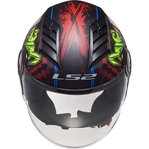 Casco jet LS2 Helmets OF562 AIRFLOW L Happy Dreams Matt Black Red - Micasco.es - Tu tienda de cascos de moto