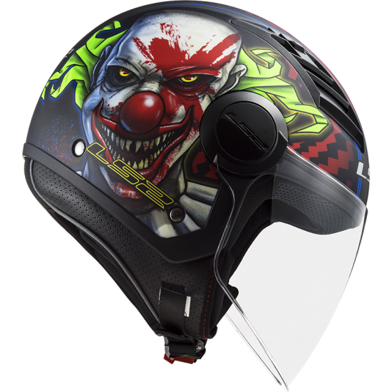 Casco jet LS2 Helmets OF562 AIRFLOW L Happy Dreams Matt Black Red - Micasco.es - Tu tienda de cascos de moto