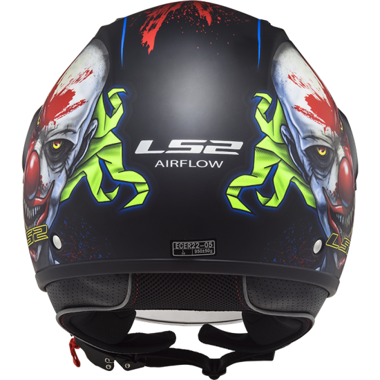 Casco jet LS2 Helmets OF562 AIRFLOW L Happy Dreams Matt Black Red - Micasco.es - Tu tienda de cascos de moto