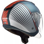 Casco jet LS2 OF573 TWISTER II Luna Matt Blue White - Micasco.es - Tu tienda de cascos de moto