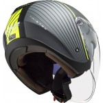 Casco jet LS2 OF573 TWISTER II Luna Matt Black Titanium - Micasco.es - Tu tienda de cascos de moto