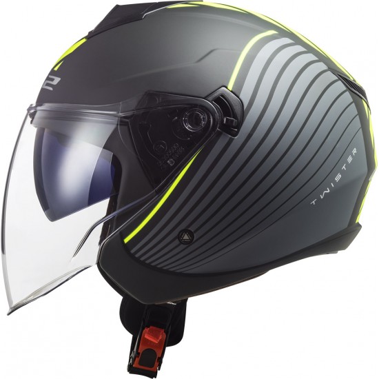 Casco jet LS2 OF573 TWISTER II Luna Matt Black Titanium - Micasco.es - Tu tienda de cascos de moto