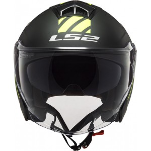 Casco jet LS2 OF573 TWISTER II Luna Matt Black Titanium - Micasco.es - Tu tienda de cascos de moto