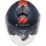 Casco jet LS2 OF573 TWISTER II Luna Matt Blue White - Micasco.es - Tu tienda de cascos de moto