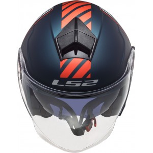 Casco jet LS2 OF573 TWISTER II Luna Matt Blue White - Micasco.es - Tu tienda de cascos de moto