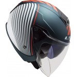 Casco jet LS2 OF573 TWISTER II Luna Matt Blue White - Micasco.es - Tu tienda de cascos de moto