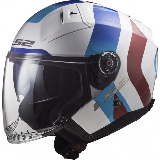 LS2 OF603 INFINITY II Special White Blue Red - Micasco.es - Tu tienda de cascos de moto