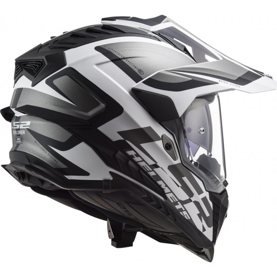 LS2 MX701 EXPLORER Alter Matt Black White - Micasco.es - Tu tienda de cascos de moto