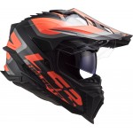 LS2 MX701 EXPLORER Alter Matt Black Fluo Orange - Micasco.es - Tu tienda de cascos de moto