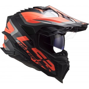 LS2 MX701 EXPLORER Alter Matt Black Fluo Orange - Micasco.es - Tu tienda de cascos de moto