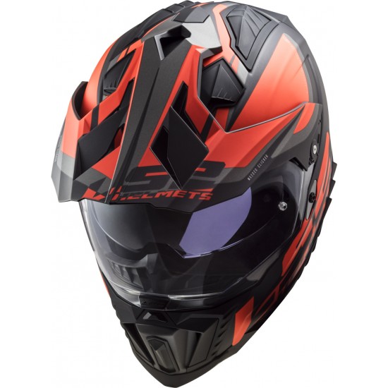 LS2 MX701 EXPLORER Alter Matt Black Fluo Orange - Micasco.es - Tu tienda de cascos de moto