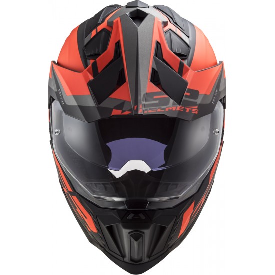 LS2 MX701 EXPLORER Alter Matt Black Fluo Orange - Micasco.es - Tu tienda de cascos de moto