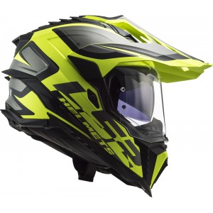 LS2 MX701 EXPLORER Alter Matt Black HV Yellow - Micasco.es - Tu tienda de cascos de moto