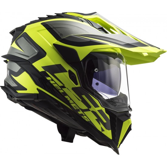 LS2 MX701 EXPLORER Alter Matt Black HV Yellow - Micasco.es - Tu tienda de cascos de moto