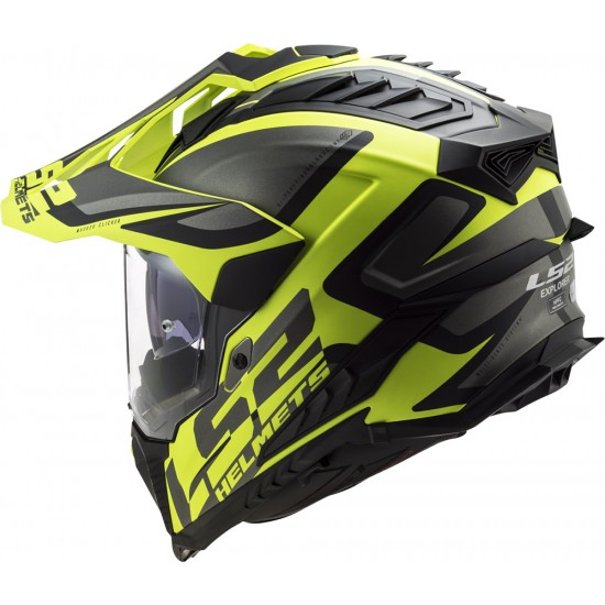 LS2 MX701 EXPLORER Alter Matt Black HV Yellow - Micasco.es - Tu tienda de cascos de moto