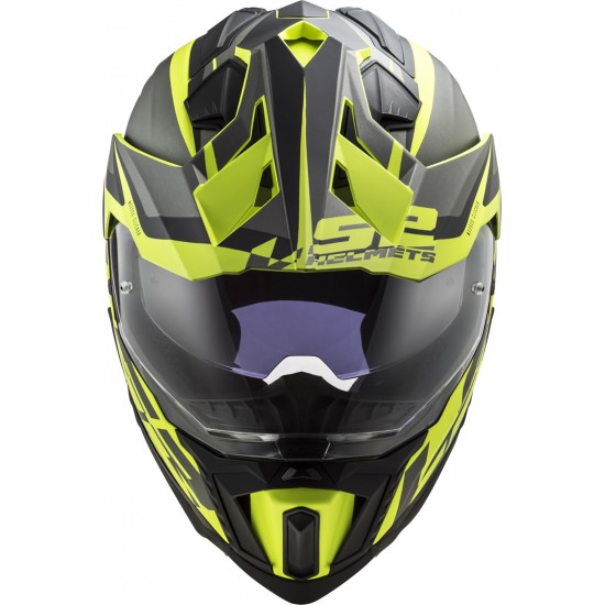 LS2 MX701 EXPLORER Alter Matt Black HV Yellow - Micasco.es - Tu tienda de cascos de moto