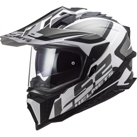 LS2 MX701 EXPLORER Alter Matt Black White - Micasco.es - Tu tienda de cascos de moto