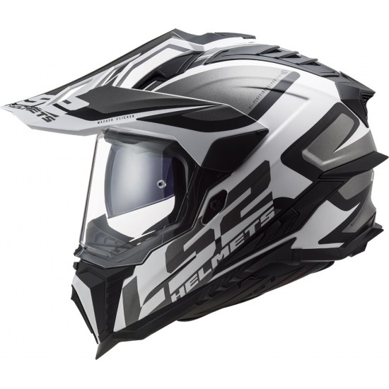 LS2 MX701 EXPLORER Alter Matt Black White - Micasco.es - Tu tienda de cascos de moto