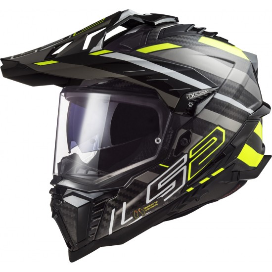 LS2 MX701 EXPLORER C Edge Black HV Yellow Titanium - Micasco.es - Tu tienda de cascos de moto
